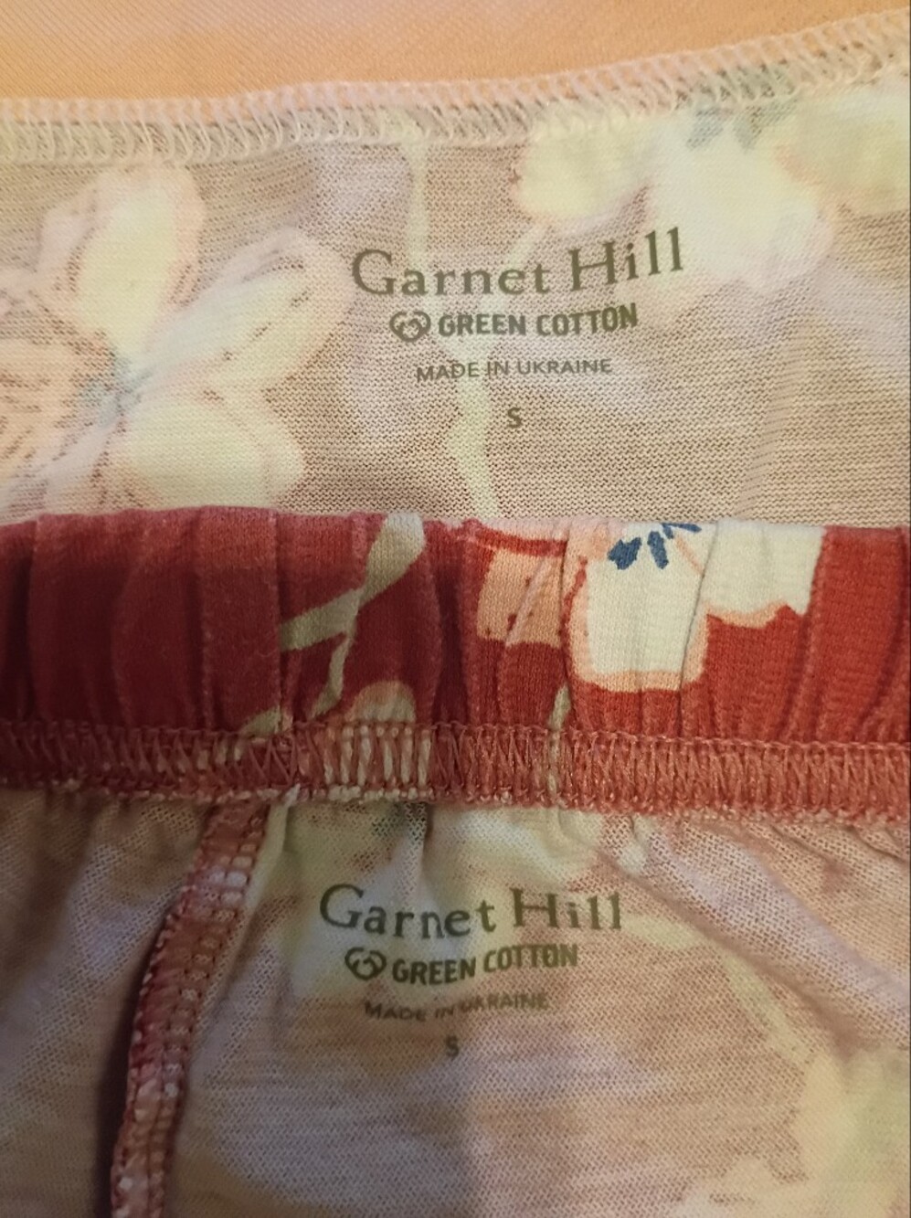 Garnet Hill Asian Wrap Pajama Set Green Cotton Sz S - Picture 5 of 9